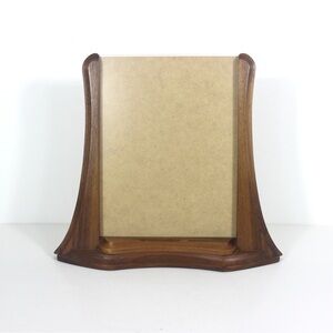 Vintage Art Nouveau Style Black Walnut Wood Photo Frame for Table Top No Glare